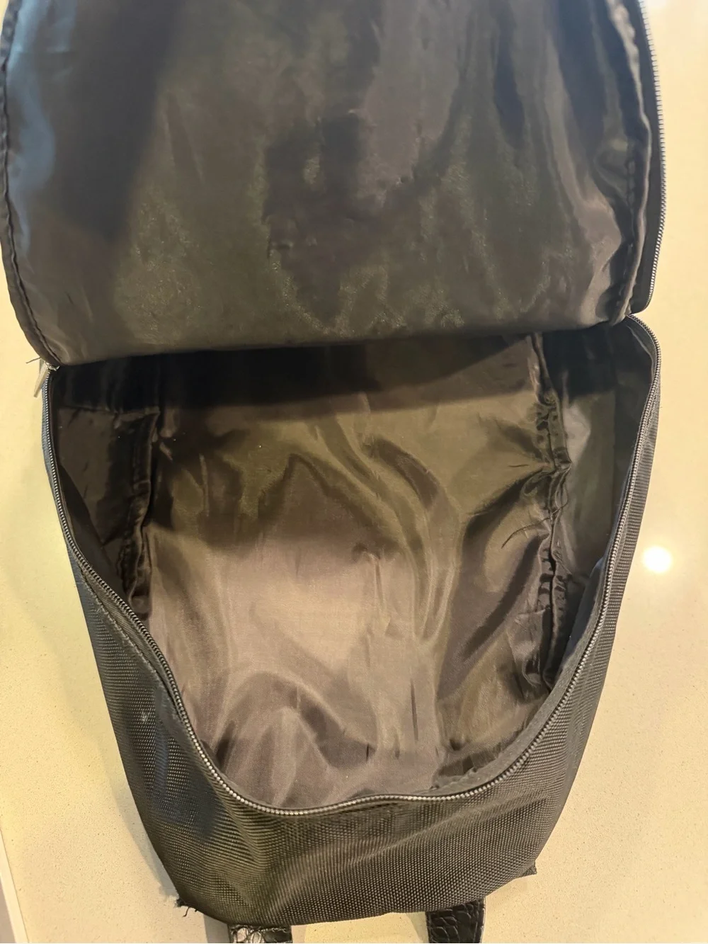 Black Jimmy Choo Backpack with Textured Front Pocket